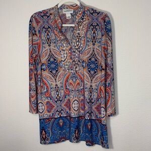 Peck & Peck Tunic with Bling-Medium.  B10